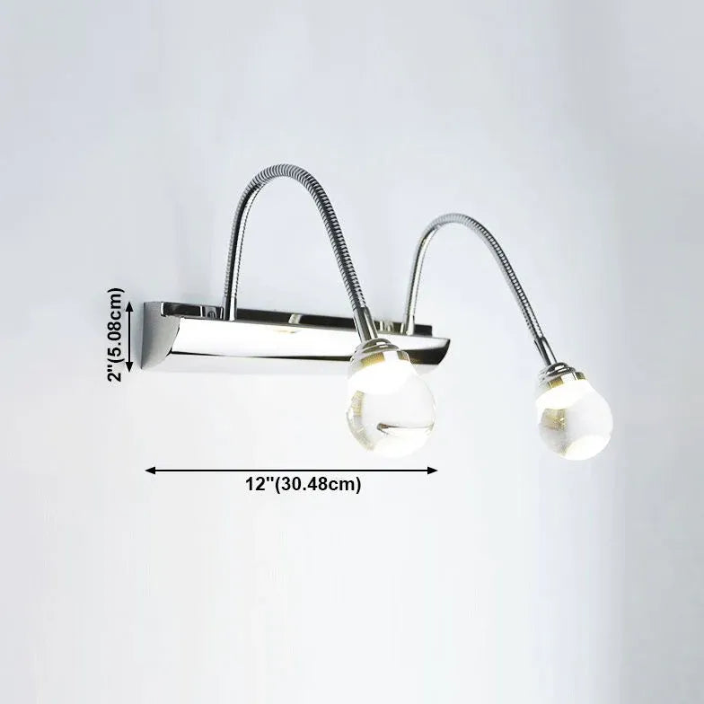 White Multi Arm Wall Light For Bathroom Round Leigh Metal & Acrylic Led Ip44