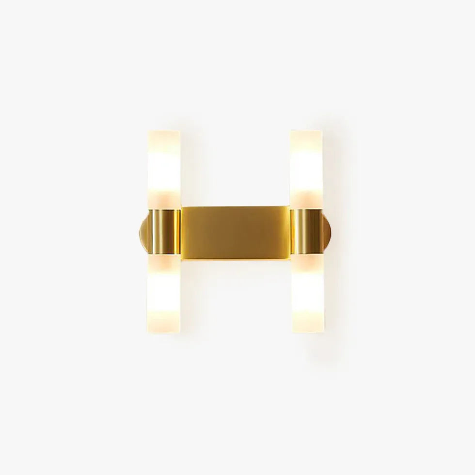 Gold Up & Down Light For Bathroom Leigh Metal & Acrylic