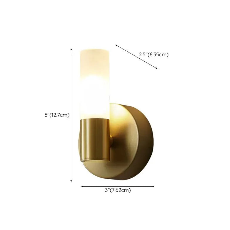 Gold Up & Down Light For Bathroom Leigh Metal & Acrylic