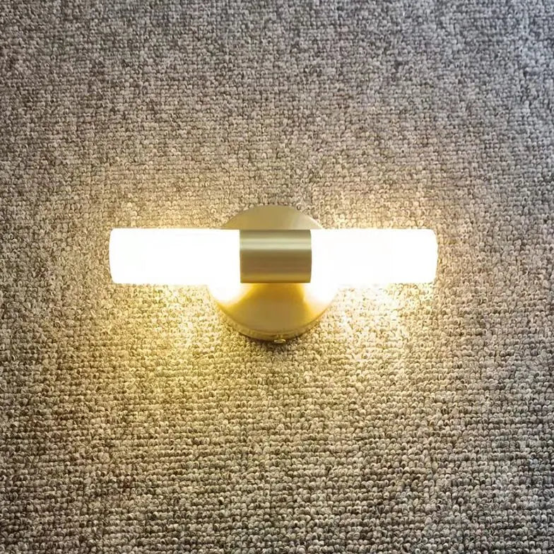 Gold Up & Down Light For Bathroom Leigh Metal & Acrylic