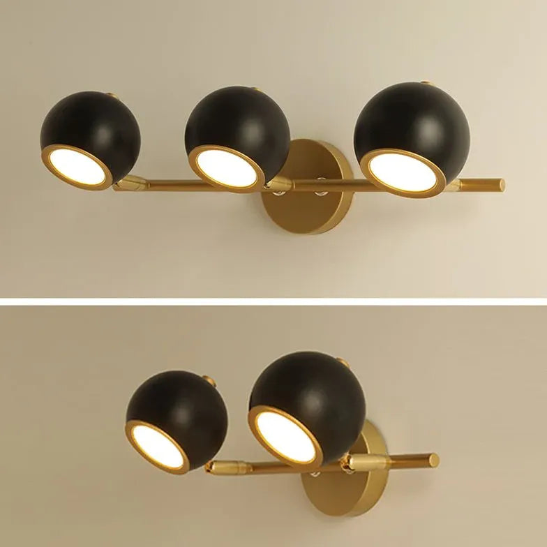 Black Multi Arm Wall Light For Bathroom Leigh Metal Led