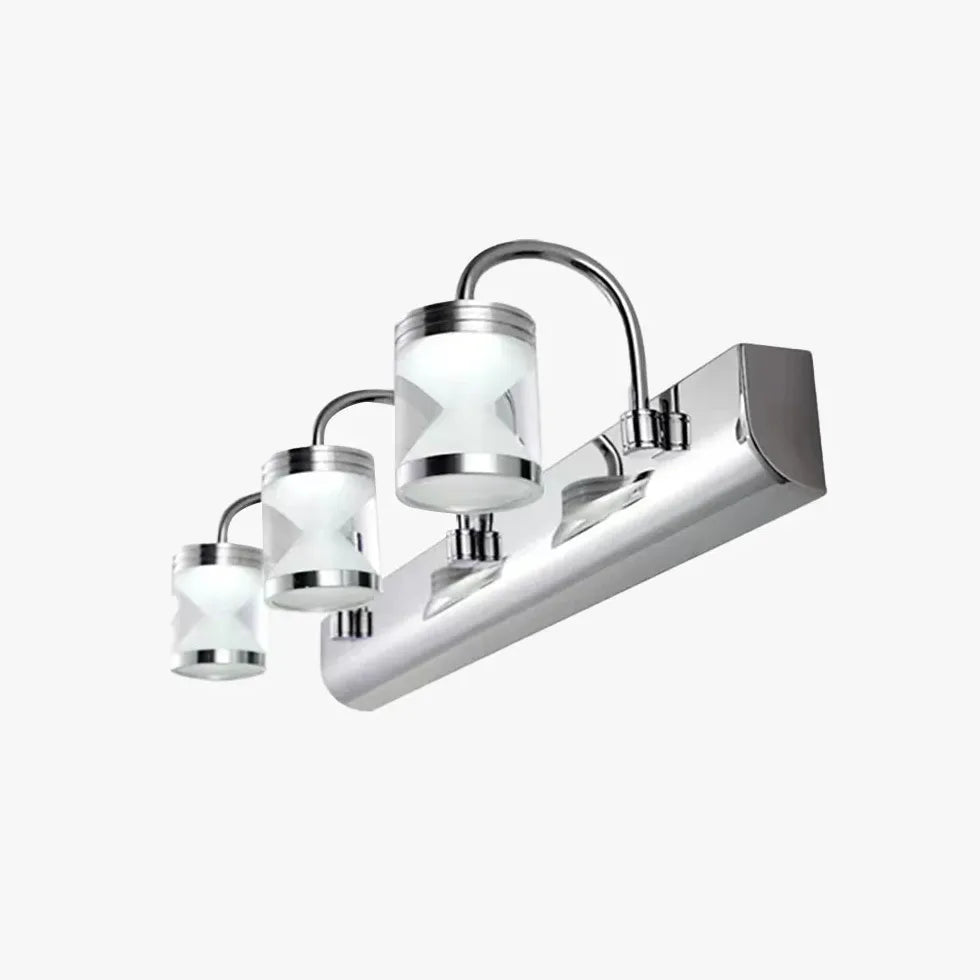 Silver Multi Arm Wall Light For Bathroom Leigh Metal & Acrylic Warm White Led