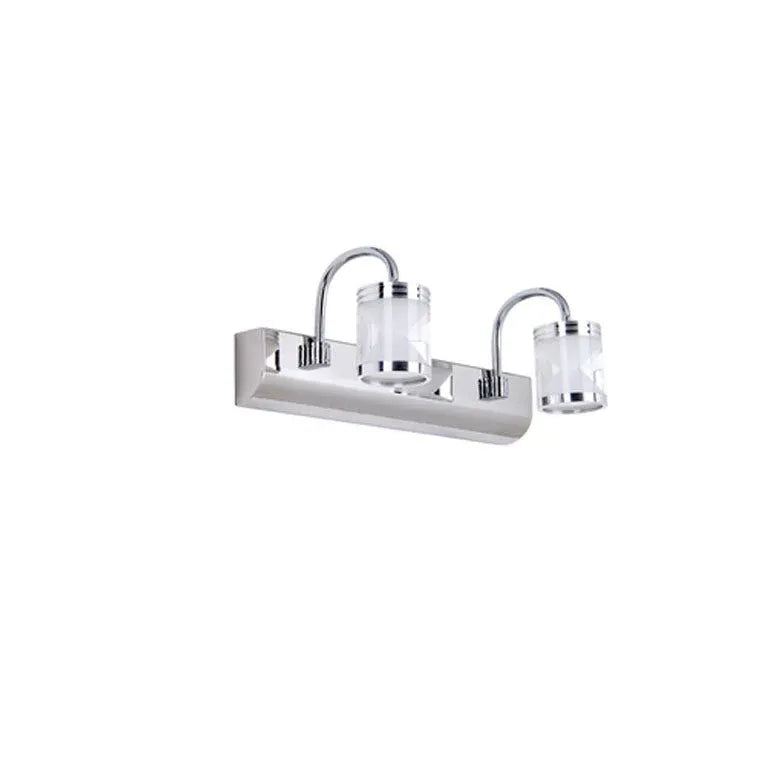 Silver Multi Arm Wall Light For Bathroom Leigh Metal & Acrylic Warm White Led