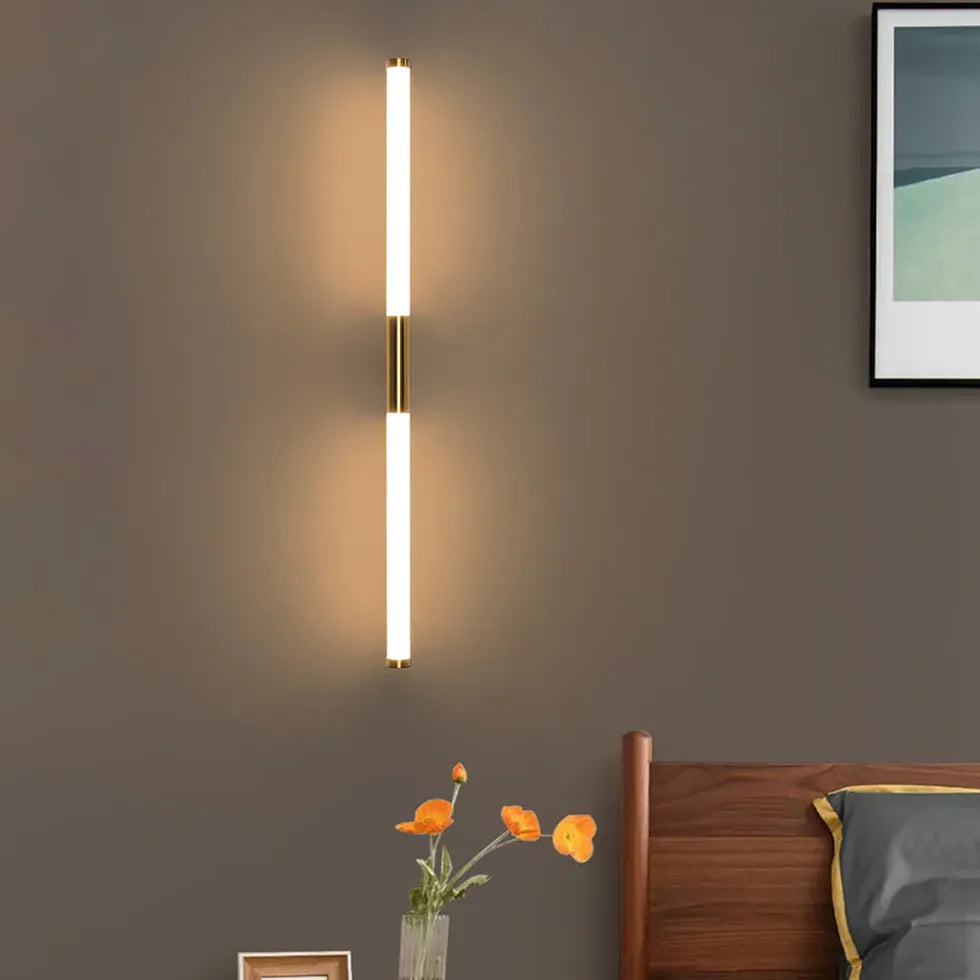 White Flush Wall Light For Bathroom Linear Leigh Metal & Pc Led Ip44