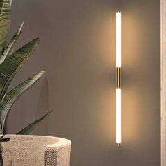 White Flush Wall Light For Bathroom Linear Leigh Metal & Pc Led Ip44