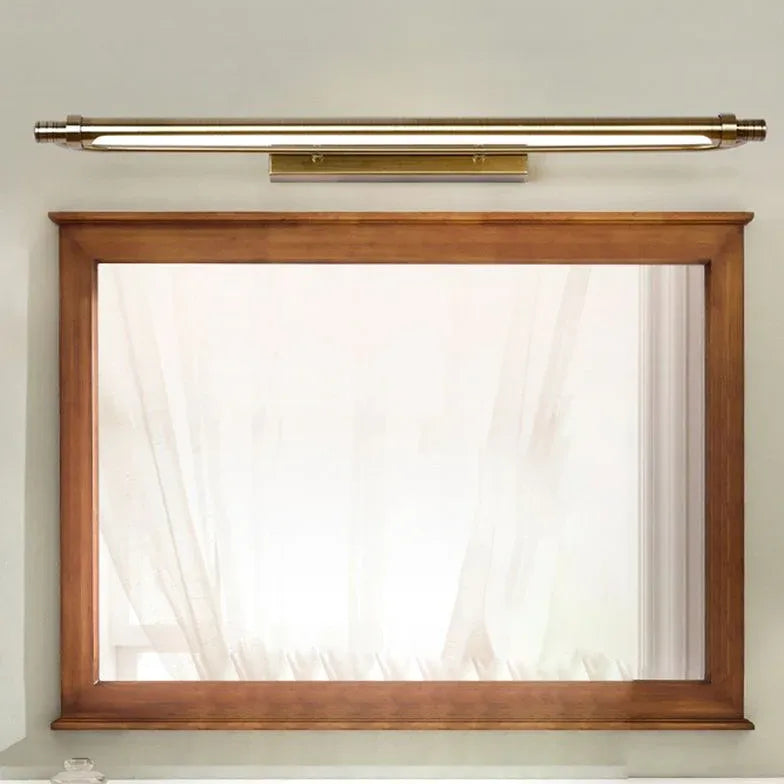 Gold Mirror Light For Bathroom Linear Leigh Metal & Acrylic Led