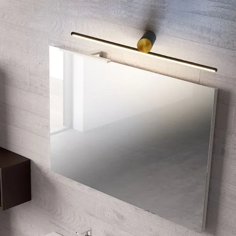 Black Mirror Light For Bathroom Linear Leigh Metal Three Colours Temperature Swithable Ip44 Led