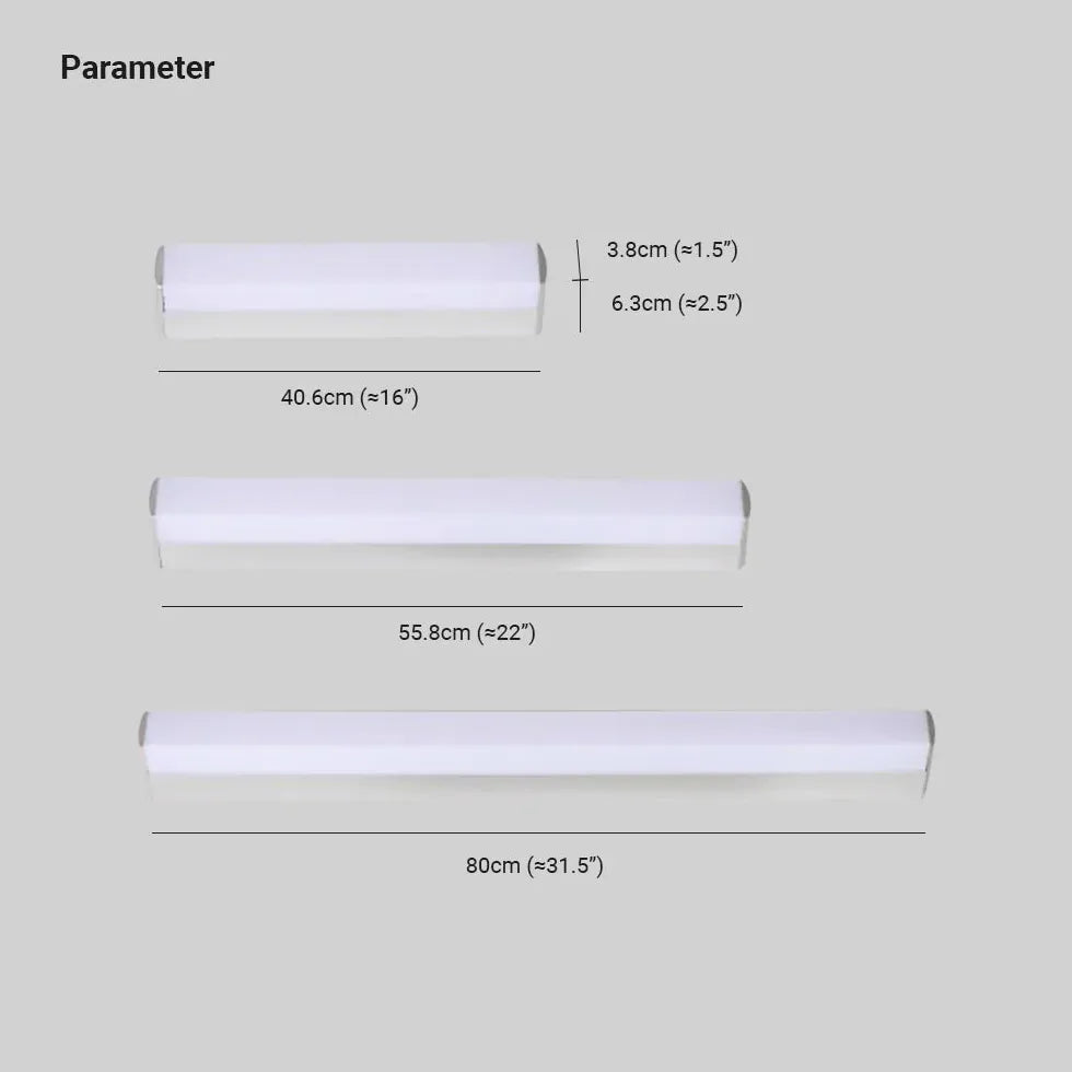 White Mirror Light For Bathroom Rectangular Leigh Metal & Acrylic Led