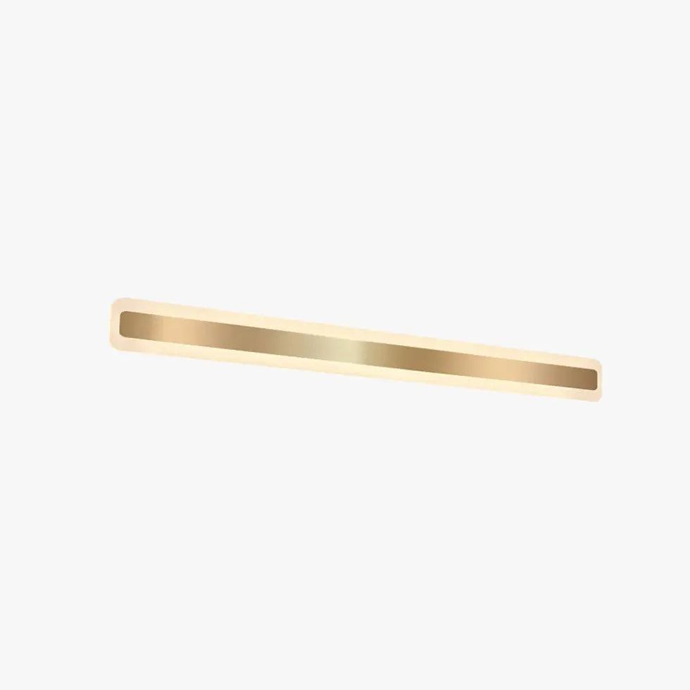 Gold Mirror Light For Bathroom Rectangular Leigh Metal & Acrylic Ip44