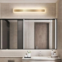 Gold Mirror Light For Bathroom Rectangular Leigh Metal & Acrylic Ip44