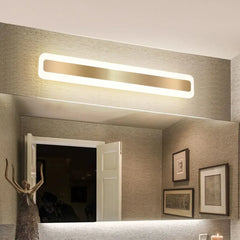 Gold Mirror Light For Bathroom Rectangular Leigh Metal & Acrylic Ip44