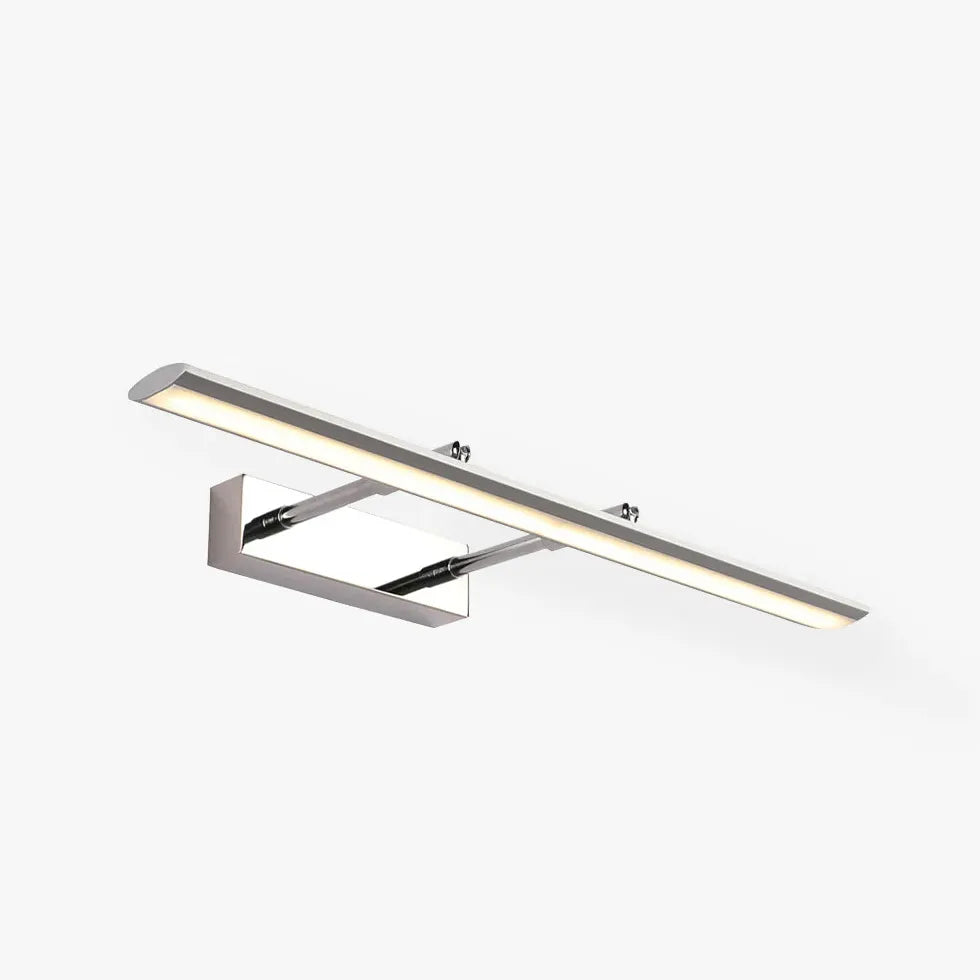 Black Mirror Light For Bathroom Rectangular Leigh Metal