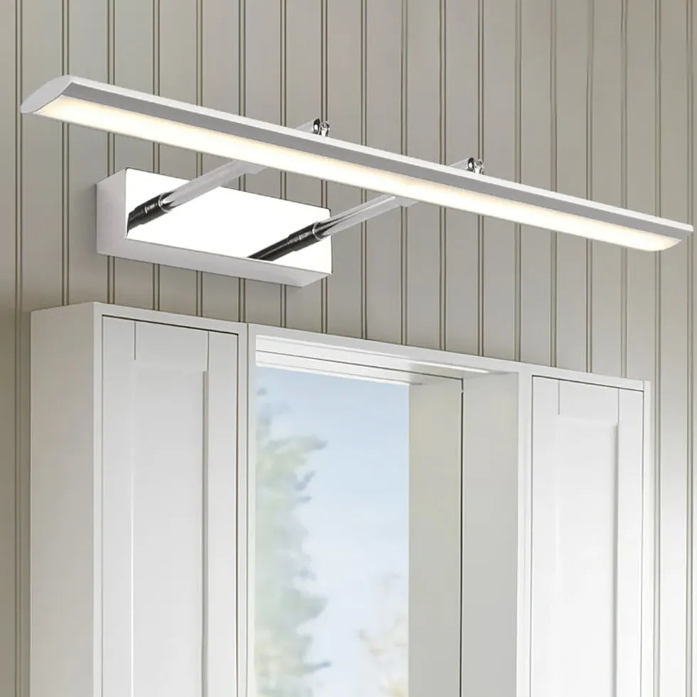 Black Mirror Light For Bathroom Rectangular Leigh Metal