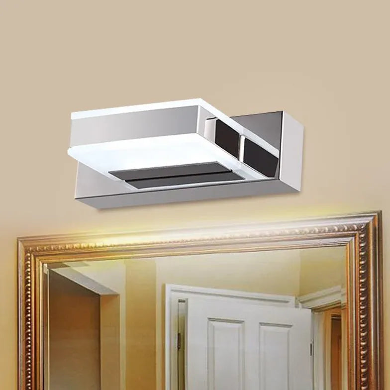 Mirror Light For Bathroom Square Leigh Acrylic Cool White