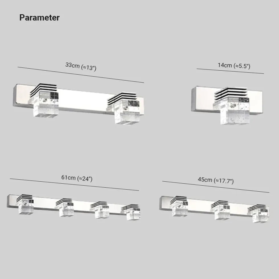 Multi Arm Wall Light For Bathroom Square Leigh Metal