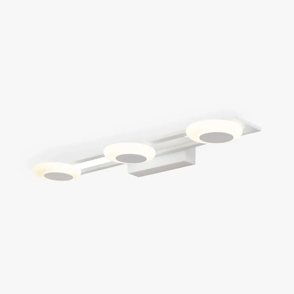 White Multi Arm Wall Light For Bathroom Square Leigh Metal & Acrylic Led Warm White Ip44