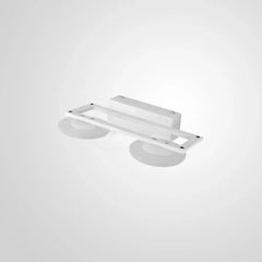 White Multi Arm Wall Light For Bathroom Square Leigh Metal & Acrylic Led Warm White Ip44