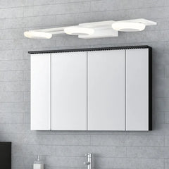 White Multi Arm Wall Light For Bathroom Square Leigh Metal & Acrylic Led Warm White Ip44