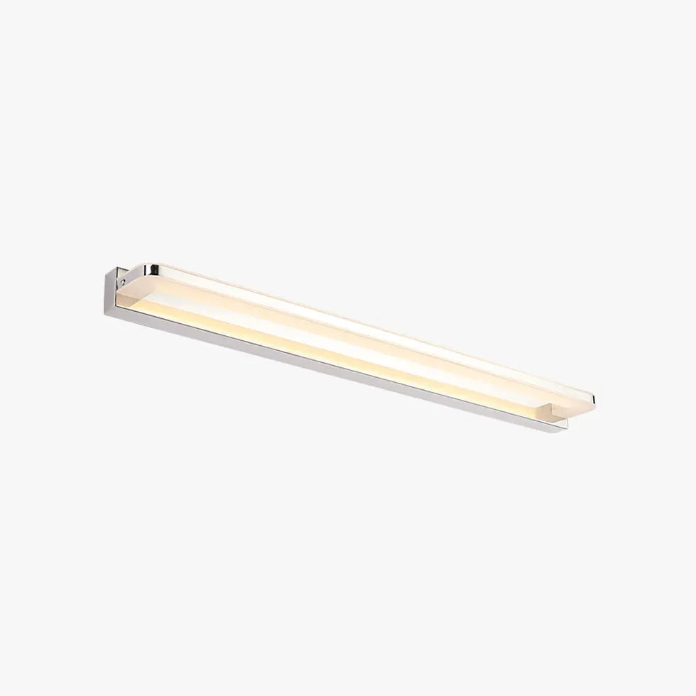 Black Mirror Light For Bathroom Linear Leigh Metal Warm White Led Ip44