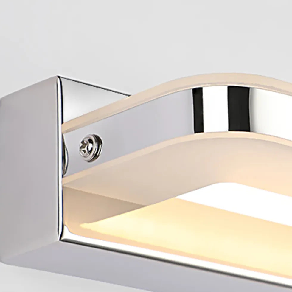 Black Mirror Light For Bathroom Linear Leigh Metal Warm White Led Ip44