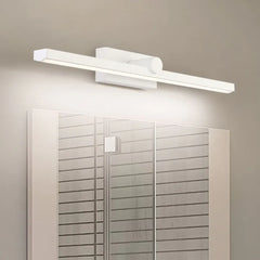 White Mirror Light For Bathroom Linear Leigh Metal & Pc Warm White