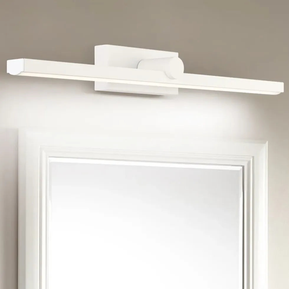 White Mirror Light For Bathroom Linear Leigh Metal & Pc Warm White