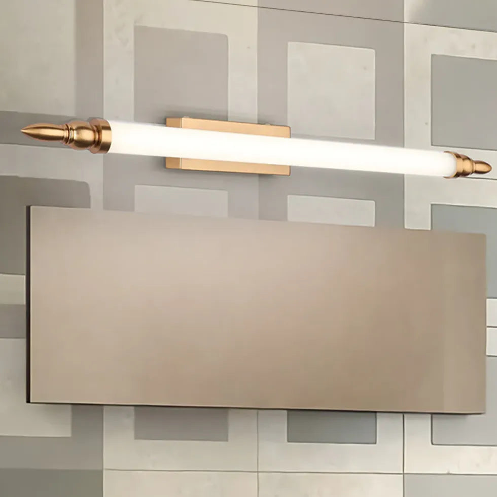 Gold Mirror Light For Bathroom Leigh Metal & Acrylic