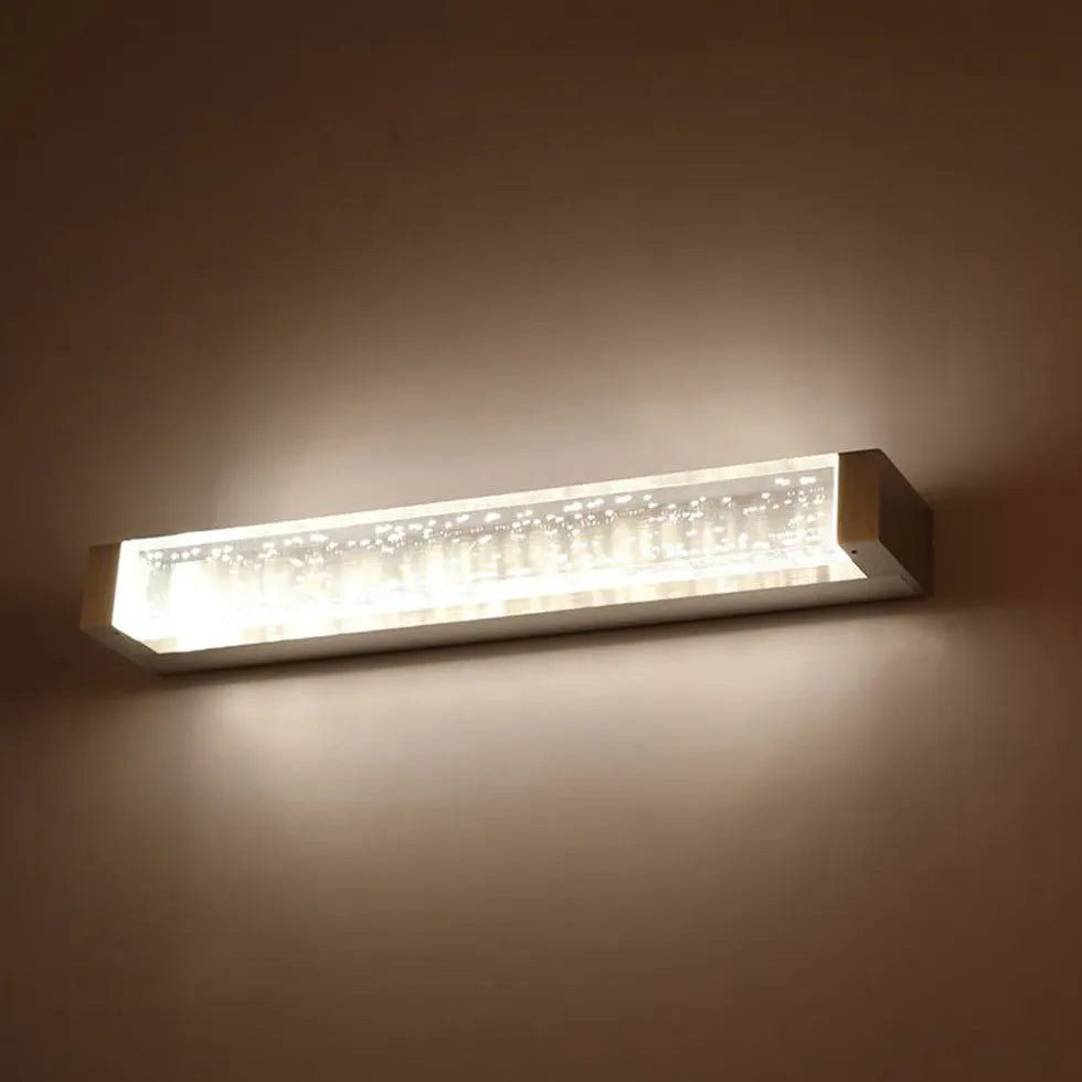 Mirror Light For Bathroom Rectangular Leigh Metal & Crystal Ip44 Natural Light