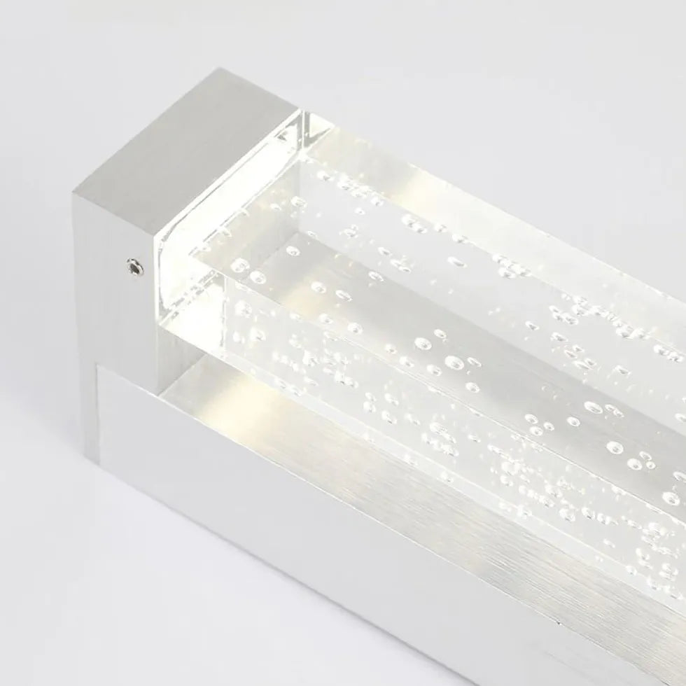 Mirror Light For Bathroom Rectangular Leigh Metal & Crystal Ip44 Natural Light