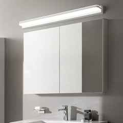 Black Mirror Light For Bathroom Rectangular Leigh Stainless Steel Led