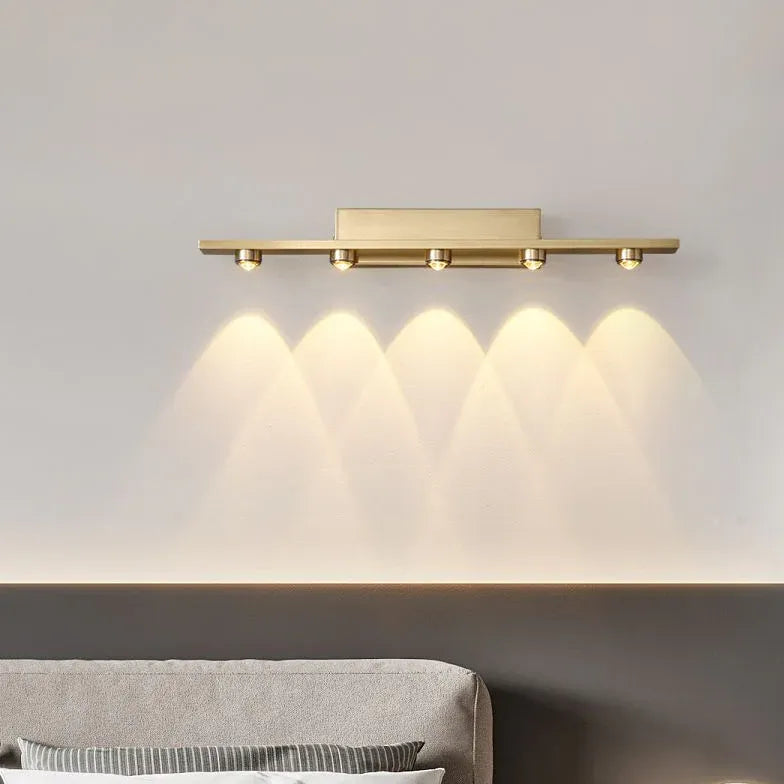 Multi Arm Wall Light For Bedroom Leigh Metal & Acrylic Warm White Led