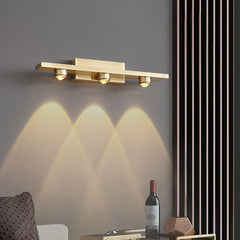 Multi Arm Wall Light For Bedroom Leigh Metal & Acrylic Warm White Led