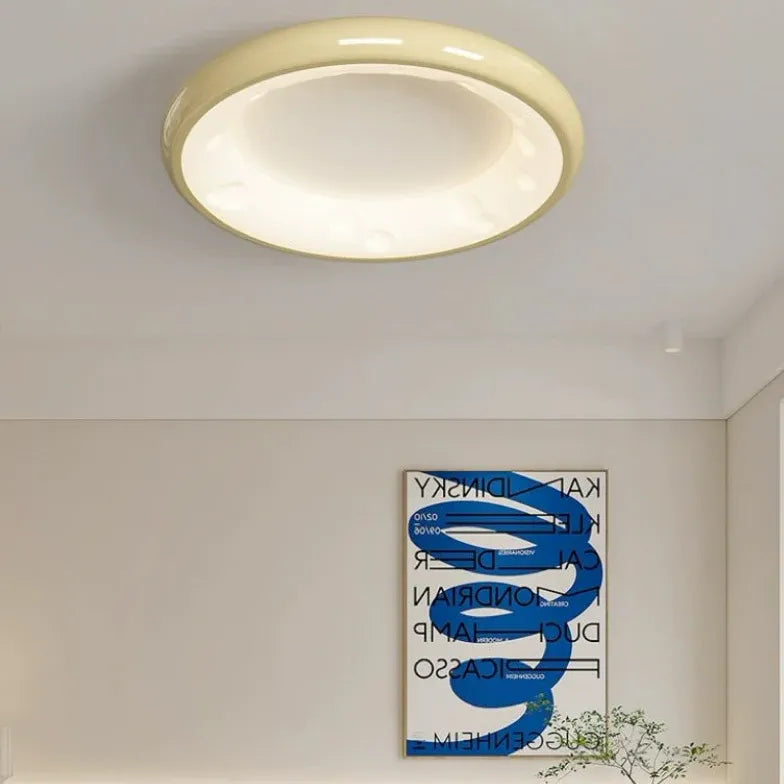 White Led Ceiling Light For Bedroom Leilani Metal Dimmable