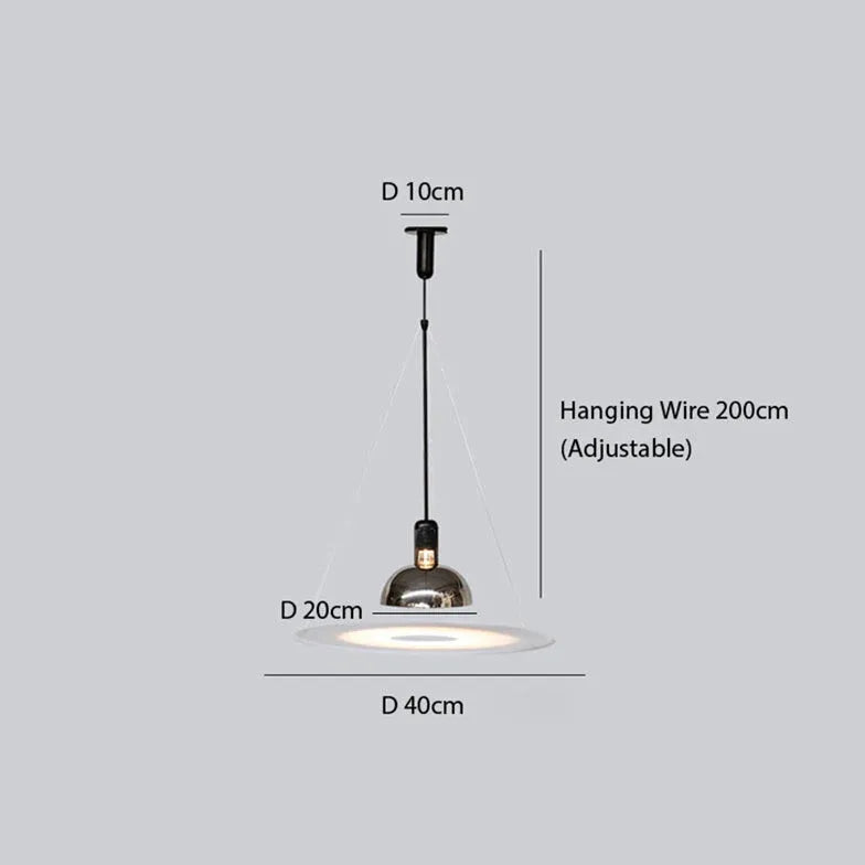 Black Light Single Pendant For Bedroom Levi Metal Led