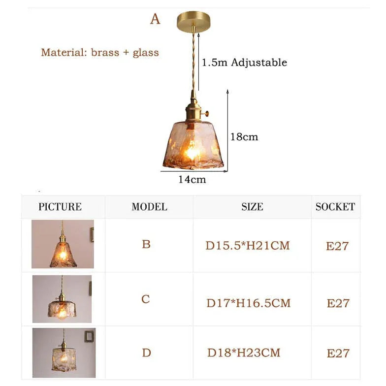 Light Single Pendant For Bedroom Levy Metal & Glass Ip20