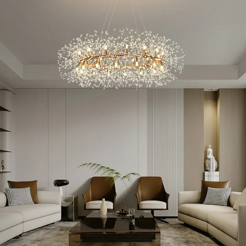 Gold Chandelier For Bedroom Lili Metal & Crystal Warm White