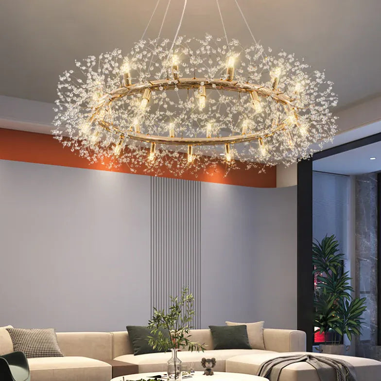 Gold Chandelier For Bedroom Lili Metal & Crystal Warm White