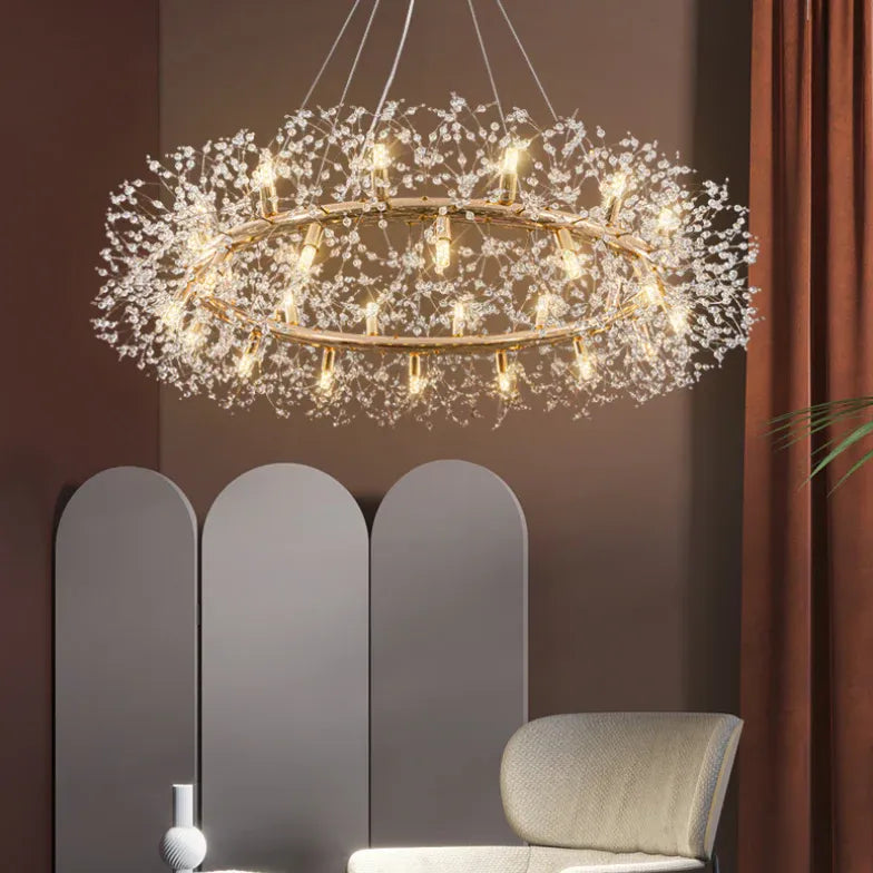 Gold Chandelier For Bedroom Lili Metal & Crystal Warm White