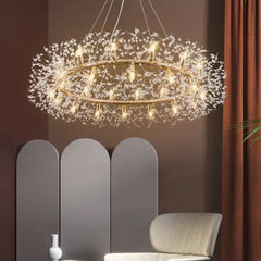 Gold Chandelier For Bedroom Lili Metal & Crystal Warm White