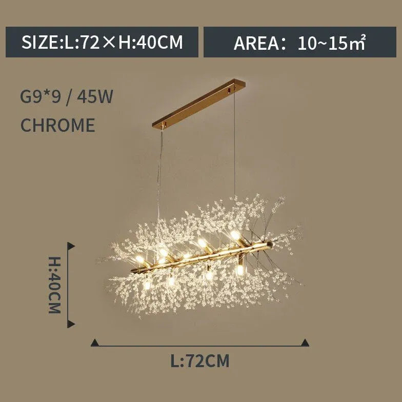 Statement Pendant Light For Living Room Lili Metal & Acrylic Warm White