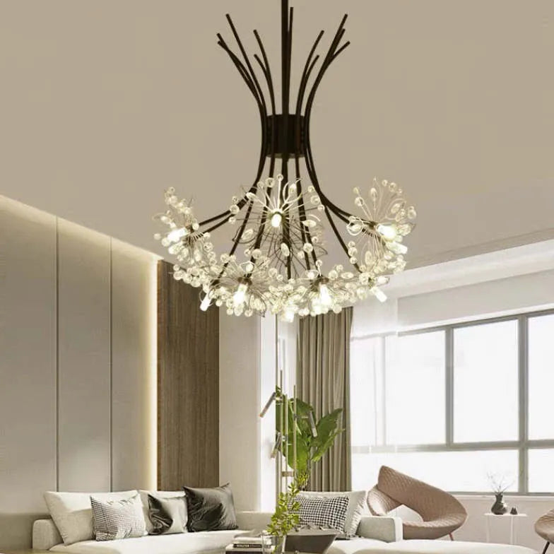 Black Statement Pendant Light Metal & Acrylic