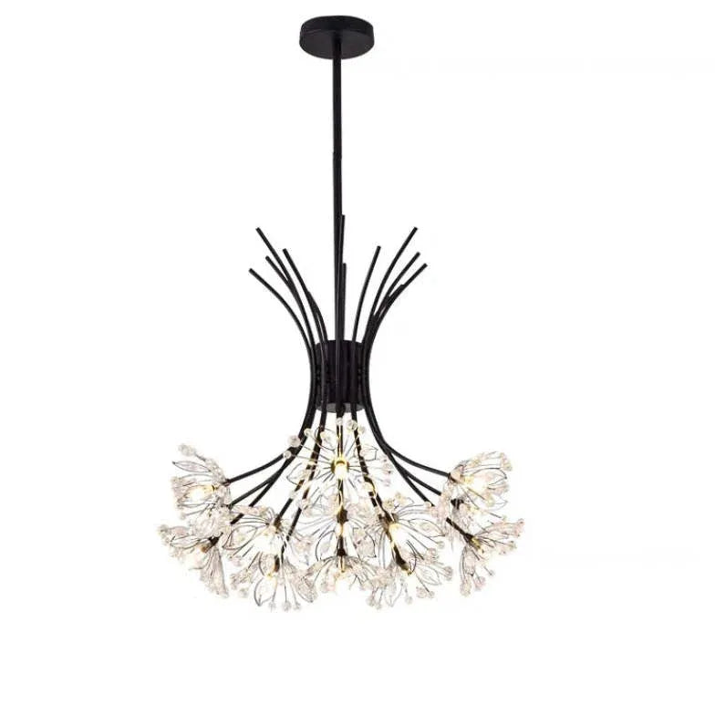 Black Statement Pendant Light Metal & Acrylic