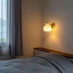 Single Arm Wall Light For Bedroom Lily Metal & Glass Led Ip20