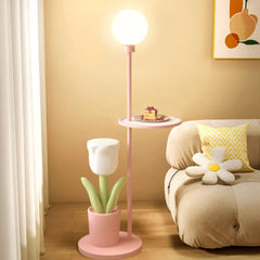 Yellow Floor Lamp For Study Room Lily Metal Dimmable Led