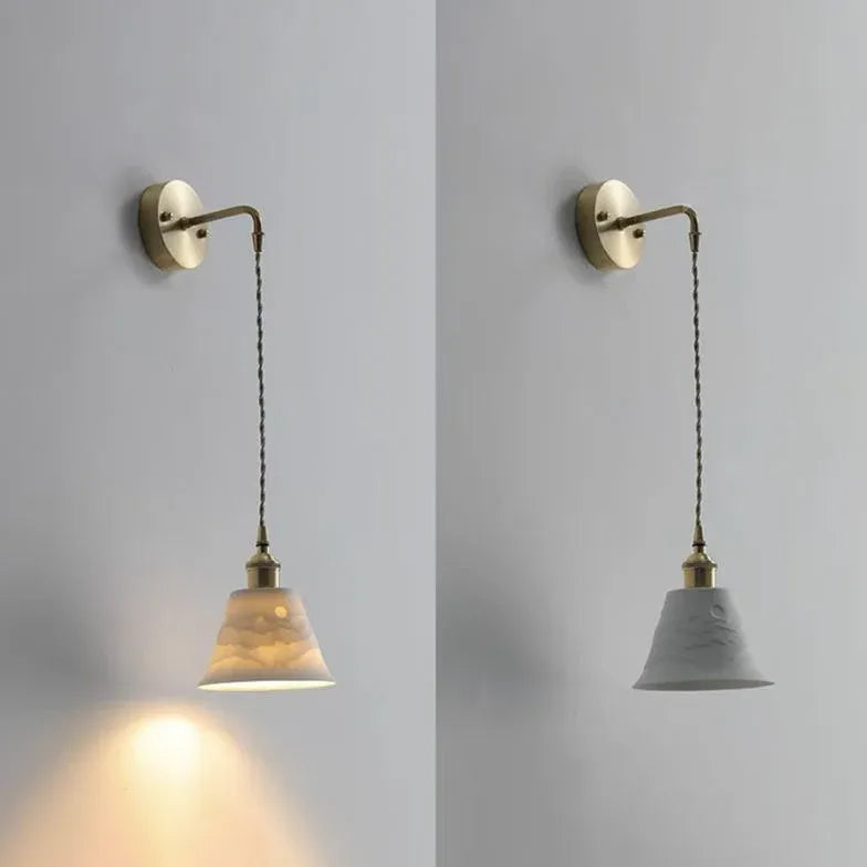 Single Arm Wall Light For Bedroom Cone Lottie Metal Ip20