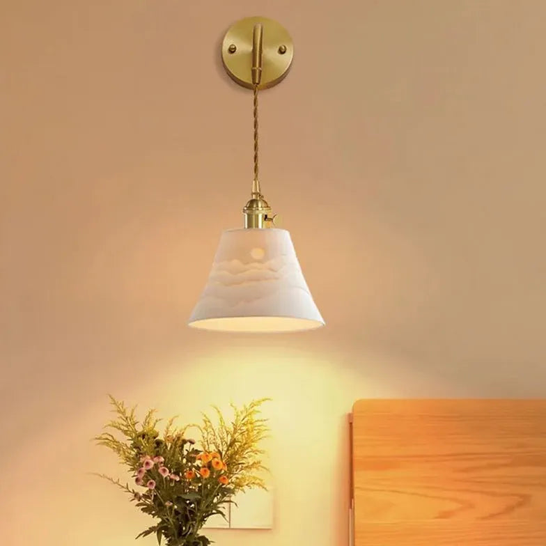 Single Arm Wall Light For Bedroom Cone Lottie Metal Ip20