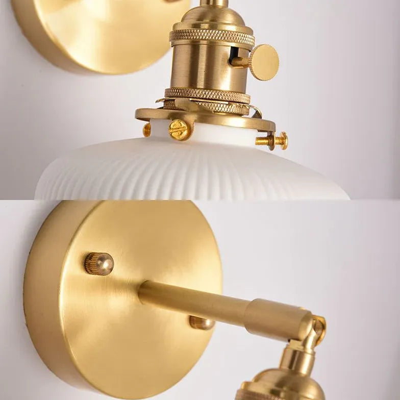 White Single Arm Wall Light For Bathroom Lottie Metal Led