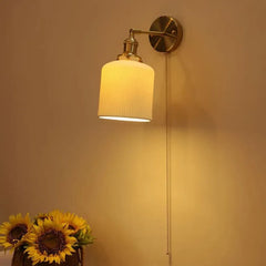 Single Arm Wall Light For Bedroom Lottie Metal & Stone