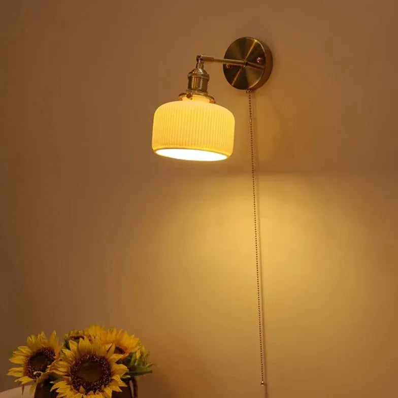 Single Arm Wall Light For Bedroom Lottie Metal & Stone