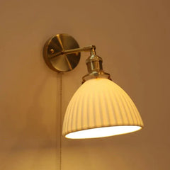 Single Arm Wall Light For Bedroom Lottie Metal & Stone